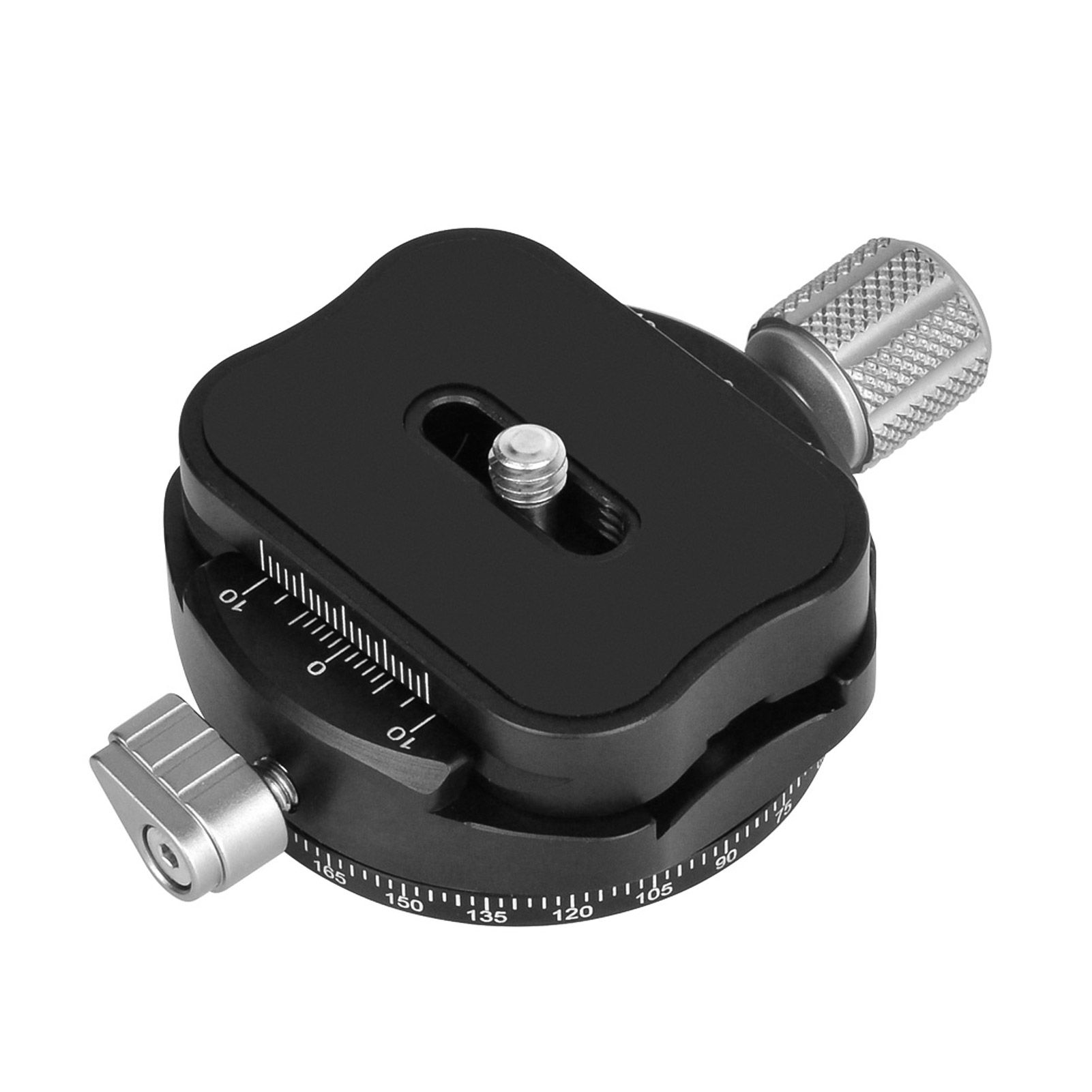 PAN-C2 Panoramic Tripod Head Clamp Adapter Aluminum Alloy with Quick Release Plate for Arca-Swiss AS Standard QR Plates