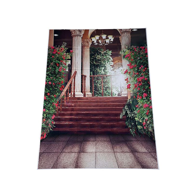 5*7Ft Beautiful Flower Palace Wedding Vinyl Photo Background Waterproof Printed Camera Photography Backdrop