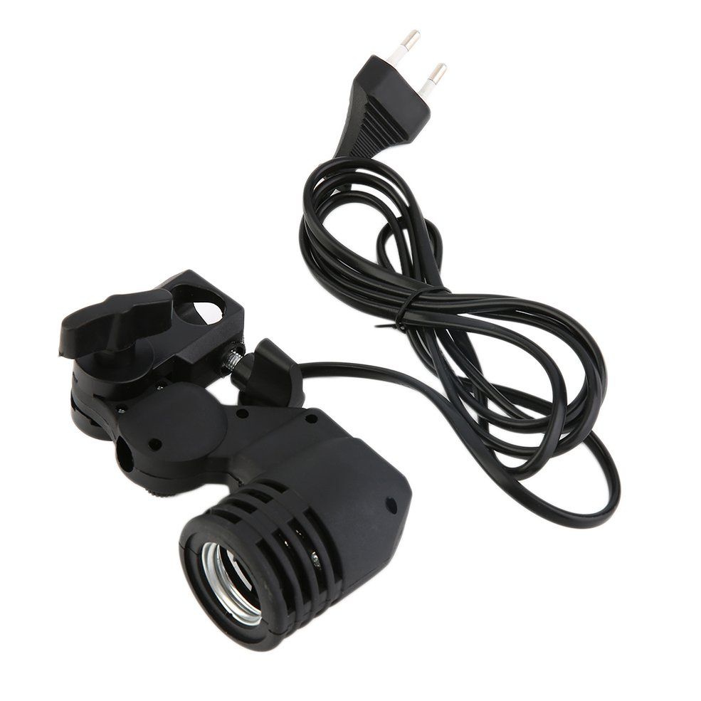 Lamp Holder E27 Socket Flash Photo Lighting Bulb Holder For Photography Studio - Black US plug
