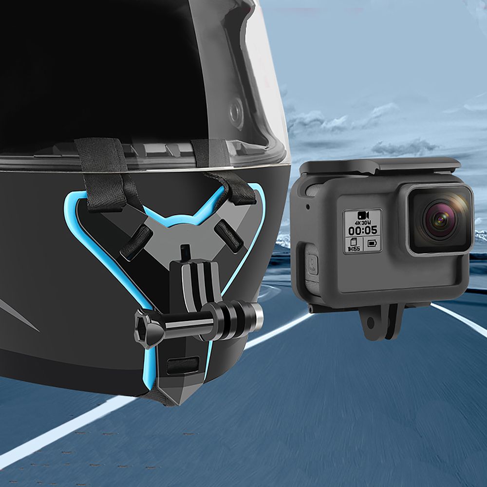Yfashion Motorcycle Helmet Camera Stand Integral Design for  Hero7/5 Yi Sargo SJ Cameras