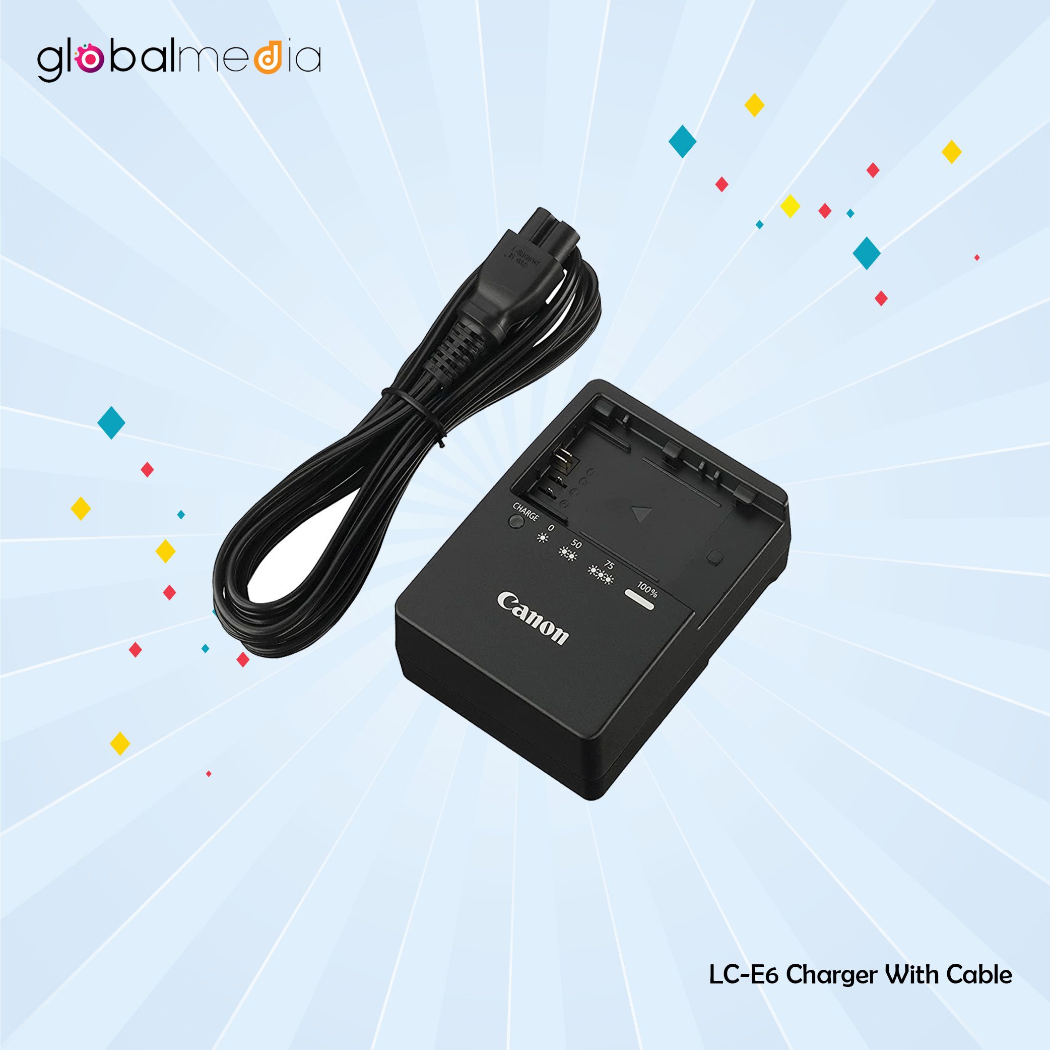 Camera Battery Charger LC-E6E For Canon LP-E6, EOS 70D 80D 6D 7D 5D2 5D3