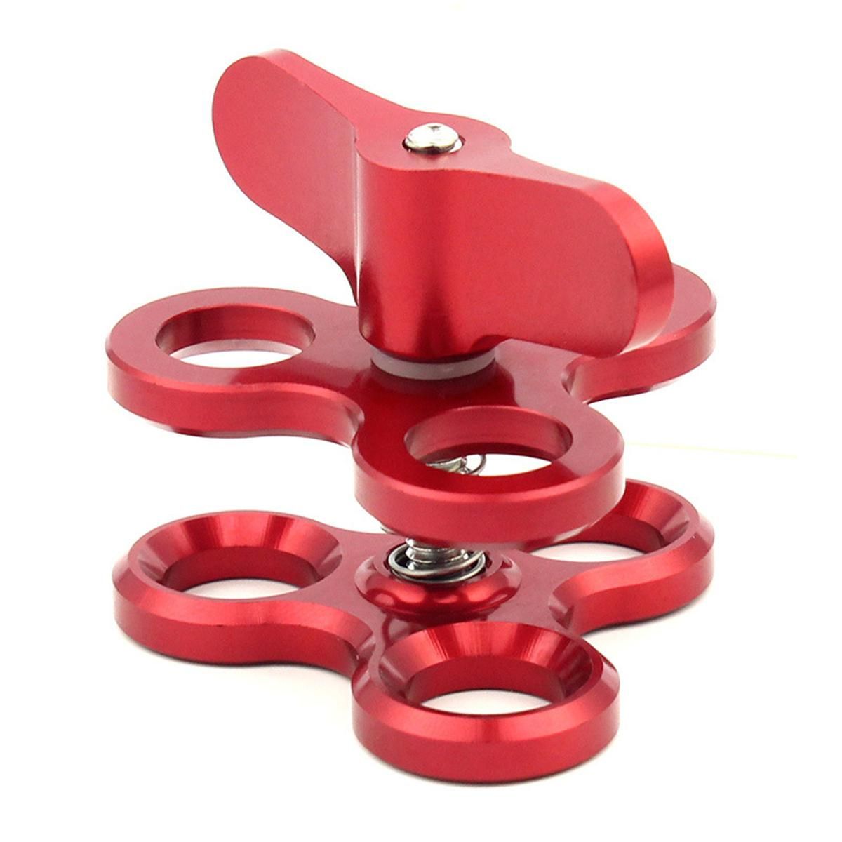 Aluminum CNC Camera Diving Ball Fixture Lights Arm Ball Butterfly Clip Triple Clamp Mount Adapter for Gopro 5 6