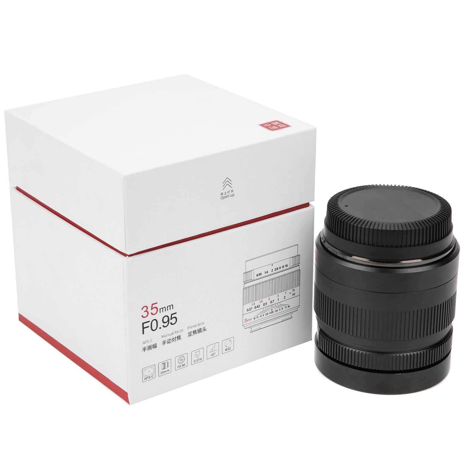 Himeng La 7Artisans 35mm F0.95 Large Aperture Portrait Manual Prime Lens for M43 Mount Camera