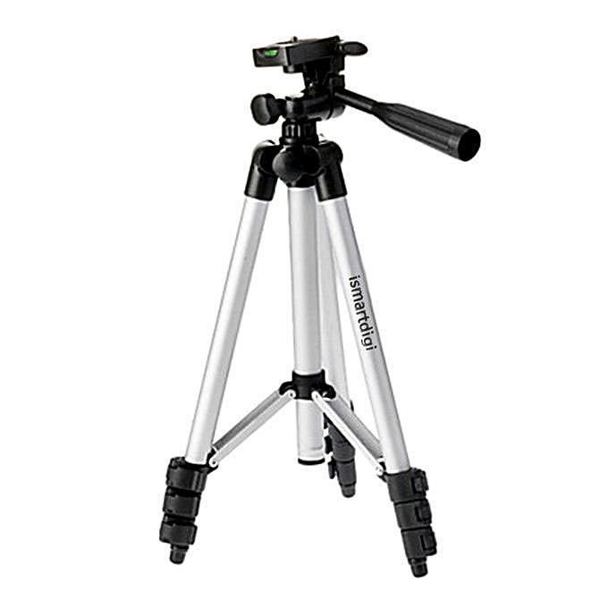 3310A Aluminium Alloy Tripod for Mobile and Camera - Silver and Black