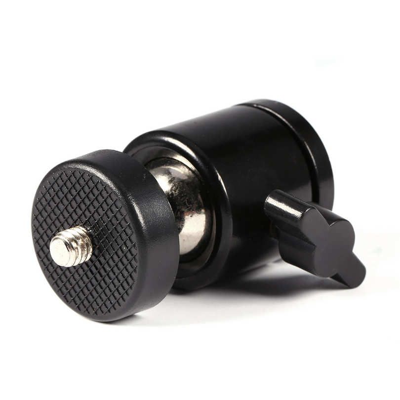360° Mini Ball Head Hot Shoe 1/4" 3/8" Flash Bracket Mount Screw For Tripod Cam