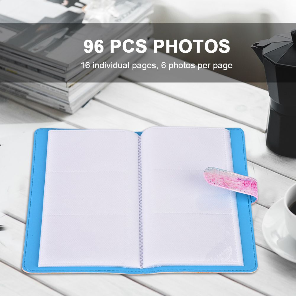 Mini Photo Album for Fujifilm Instax 16 Pages of with 96 Pockets 3 Inch 19 × 12.5 2cm