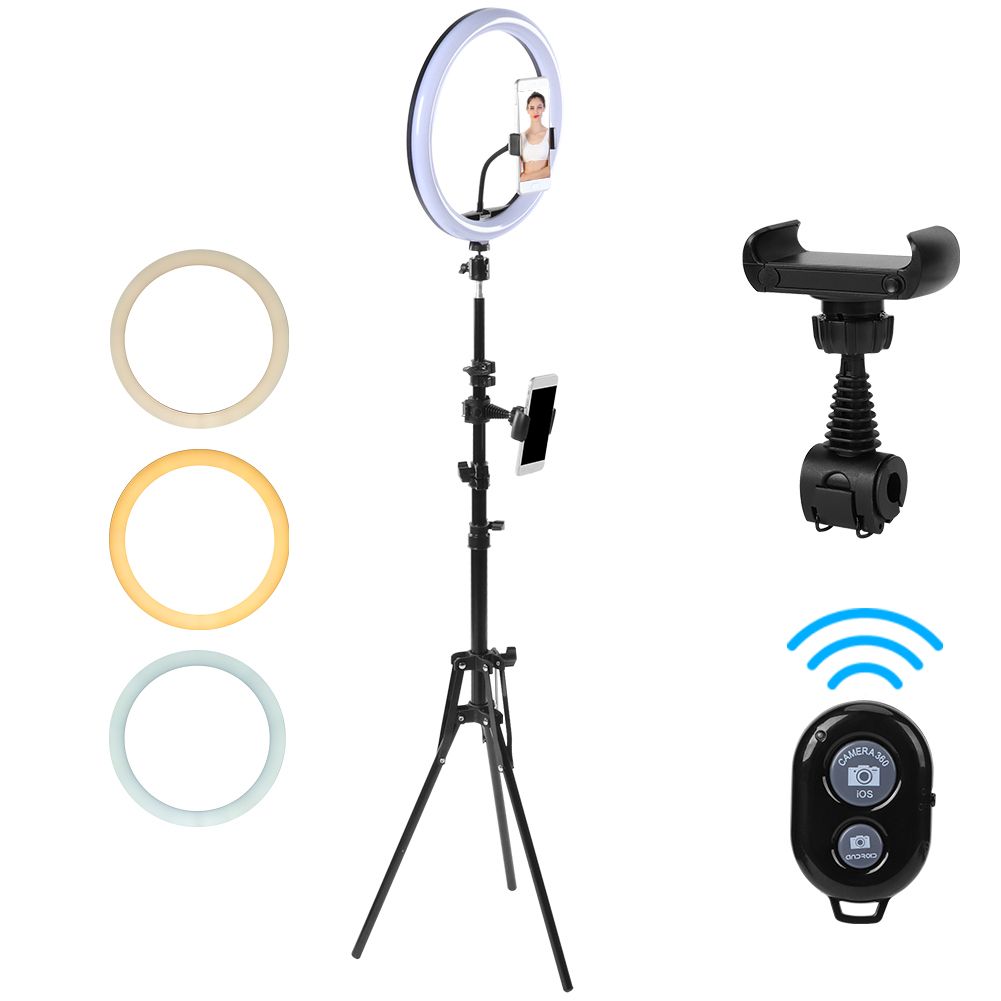 12 Inch Phone Live Fill Light Set with 160cm Bracket Clip