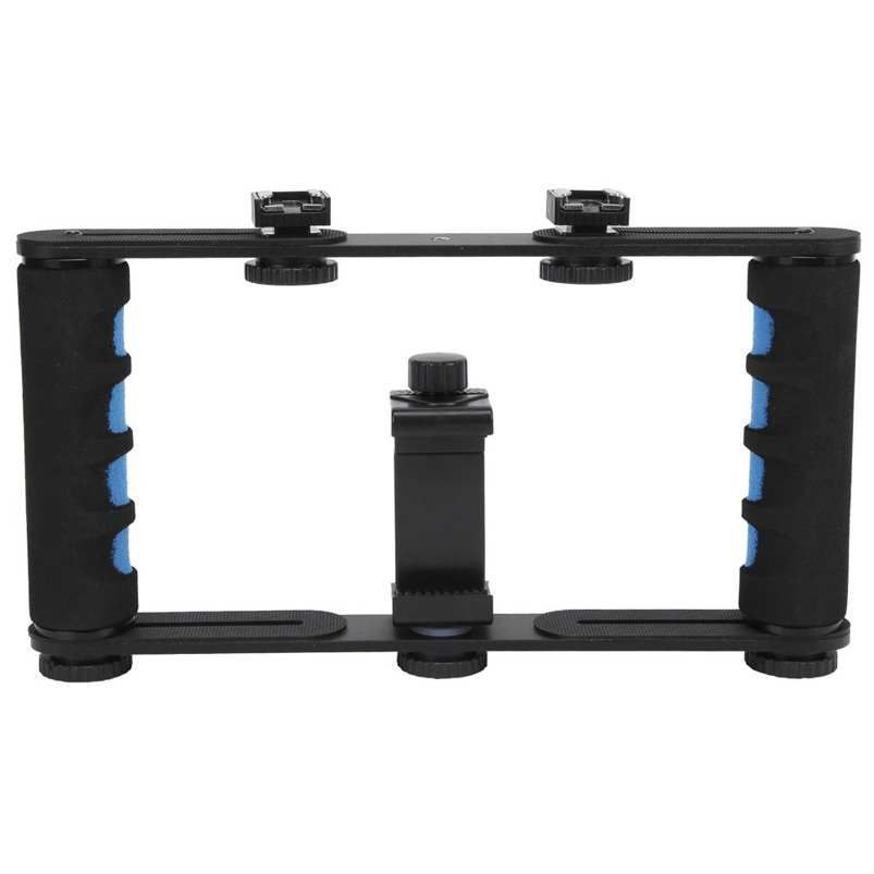 Dual Handle Grip Phone Holder 1/4In Screw Interface Stabilizer