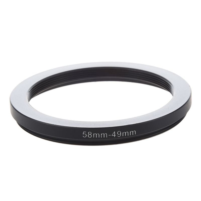 58mm-49mm 58mm to 49mm Black Step Down Ring Adapter for Camera