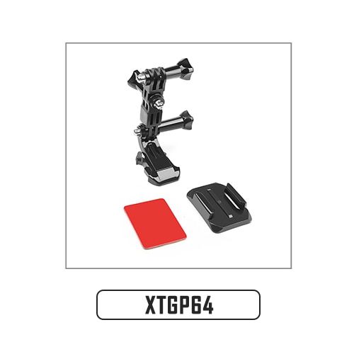 SHOOT Front Side Helmet Accessories Set J-shaped Buckle Base Support Mount for GoPro Hero 10 9 8 7 5 Yi 4K H9r SJCAM Go Pro Kits