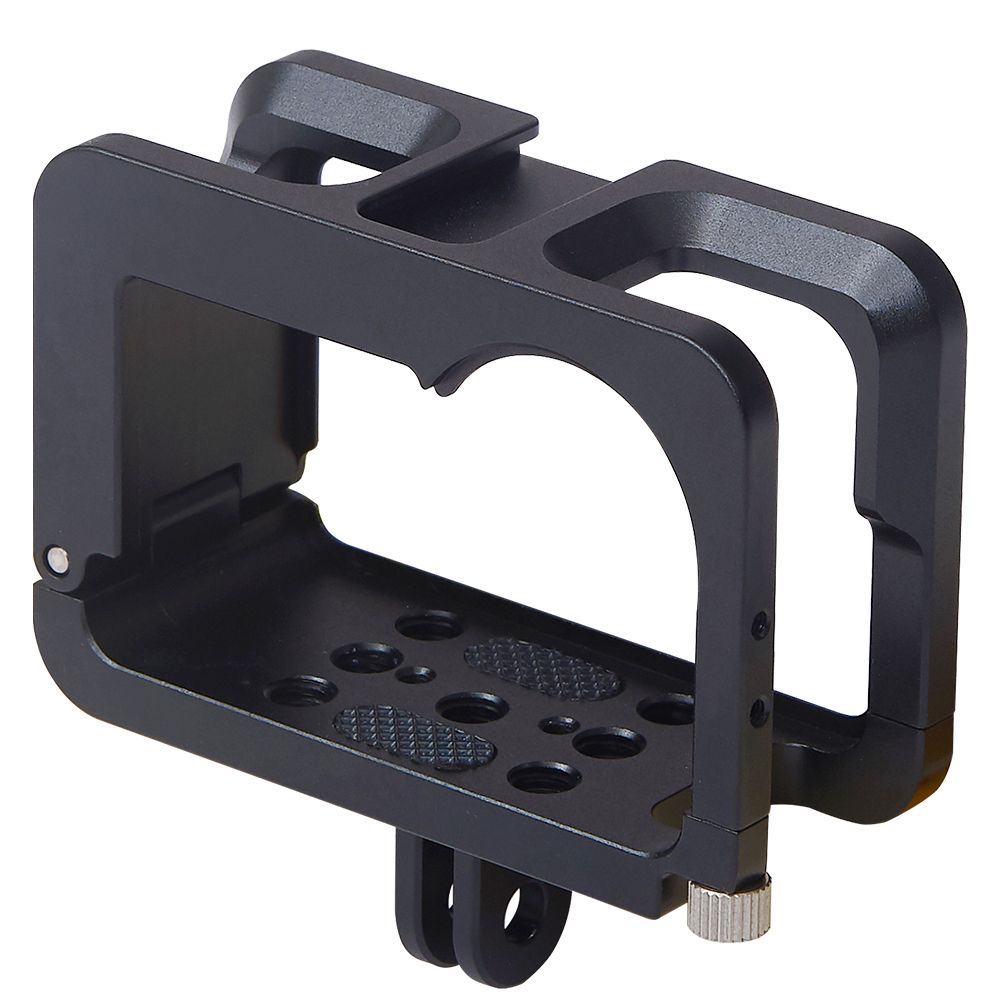 Yfashion Vlogging Metal Cage Case for Dji Osmo Action Vlog Case with Cold Shoe for crophone LED Light