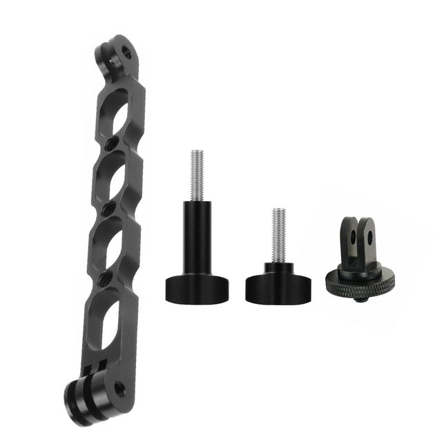 Aluminum Phone Selfie Handgrip Extension Arm Helmet Mounting Rod Bracket for GoPro for Insta360 One R X for Osmo Action Cameras