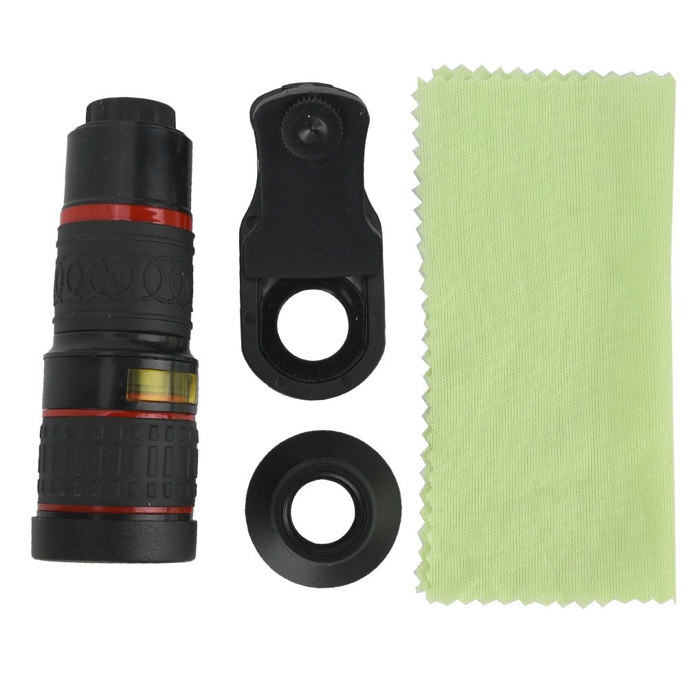 20 X Long Zoom Telephoto Lens With Clip For PC Black