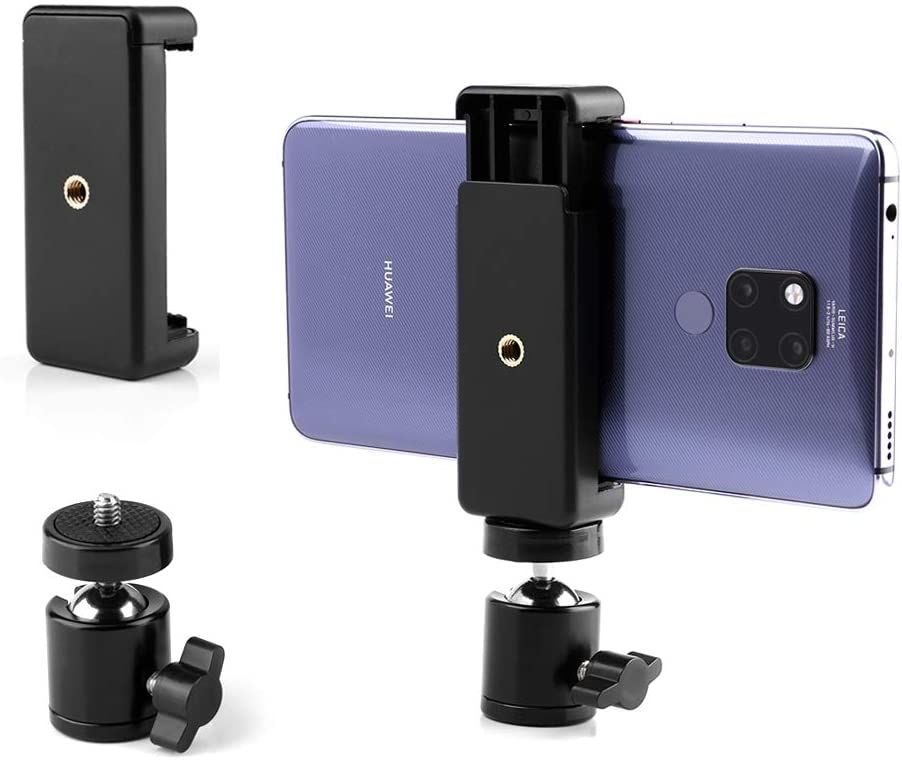 Tripod Head + Tripod Stand Clamp Suitable For Smartphones