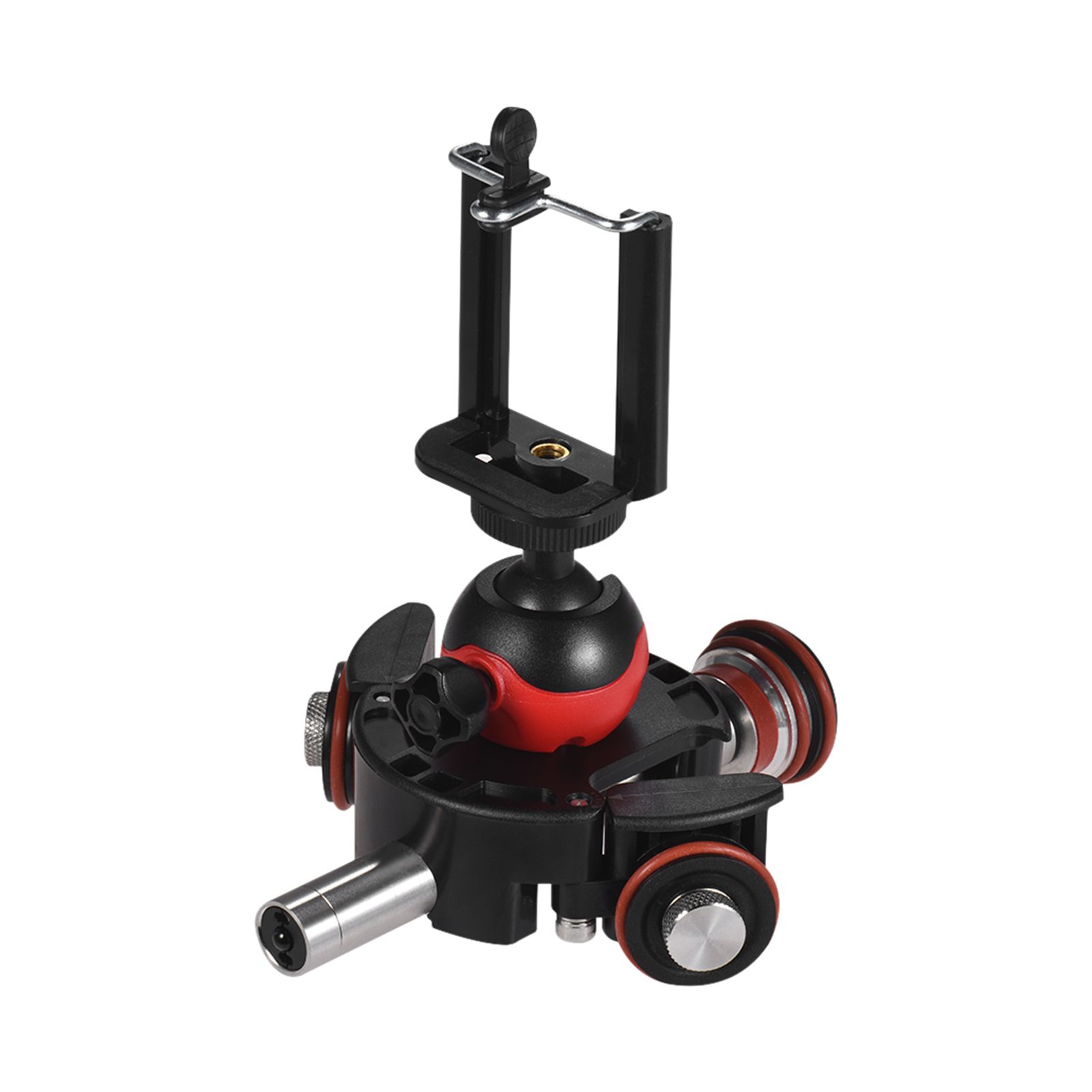 Mini Motorized Video Slider Track Dolly Rail Tabletop 3-Wheel Pulley Car Skater with Swivel Ball Head/ Phone Clip/ Re-mote Control for DSLR Camera Camcorder for iPhone X 8 7
