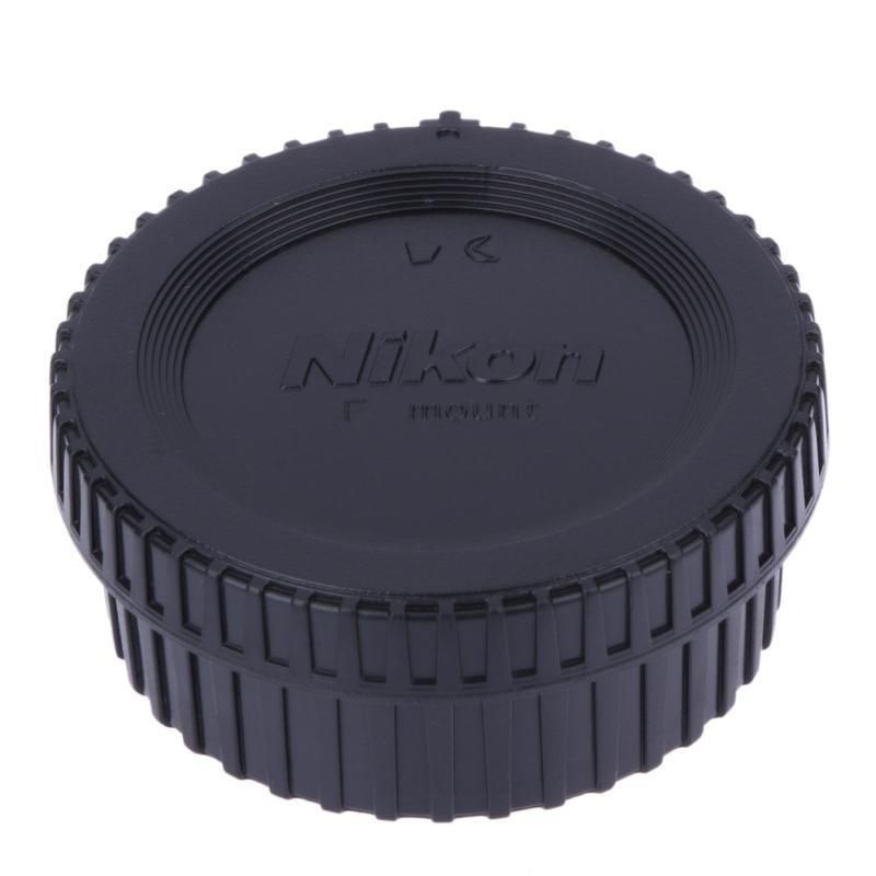 Body Cap + Lens Back Cap Use For All Nikon F-Mount DSLR Models D850, D810, D800, D7500, D7200,D7100, D7000 & More...- Black