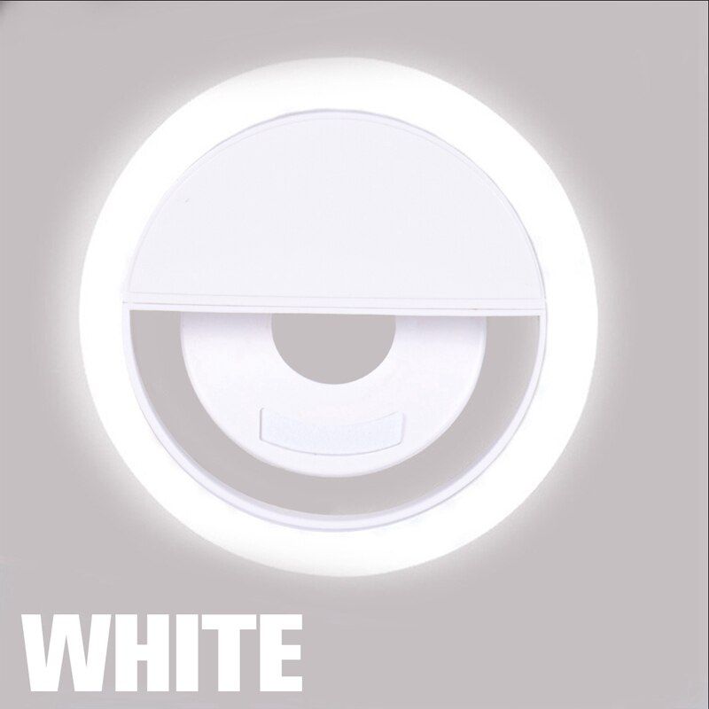 Rechargeable Selfie Ring Light Mobile Phone Selfie Light Clip-on Fill Light Selfie Ring LED Lamp Rotating Universal Selfie Ring