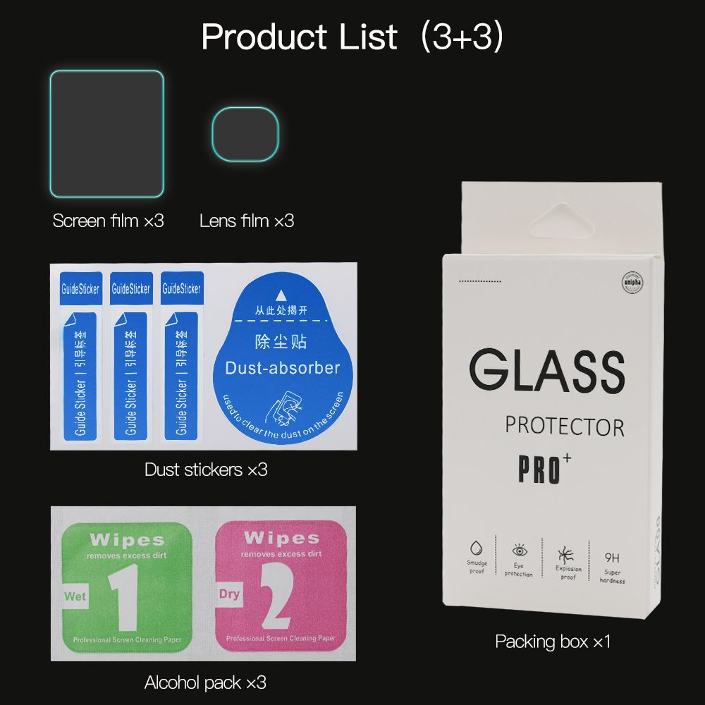 Yfashion Back Camera Lens Protective For FIMI PALM Pocket Clear empered lass Screen Protector Film