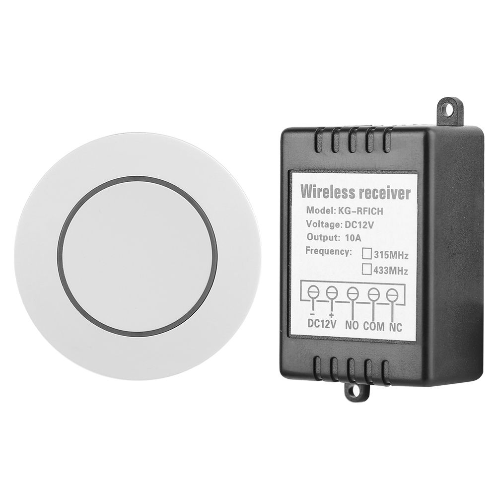 Wireless Remote Control Switch Round Home DC12V 1CH 433MHz Garage