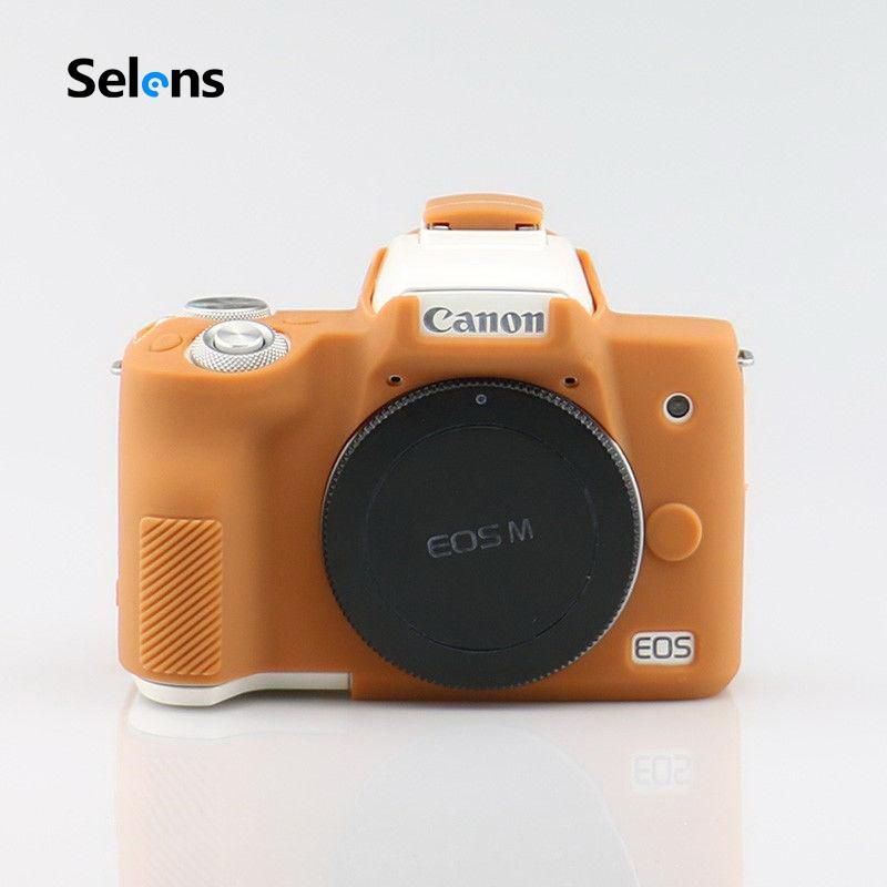 Selens Camera Soft Silicone Rubber Protector Skin Case Cover for Canon Eos M50 & Other model(Camera not included)