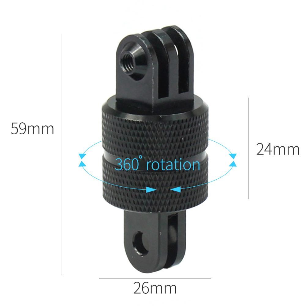 360 Degree Rotating Joint Connector Bracket w/ 90 Degree ElTripod Mount Screw Adapter for Gopro 9 8 Sjcam yi Action Cameras