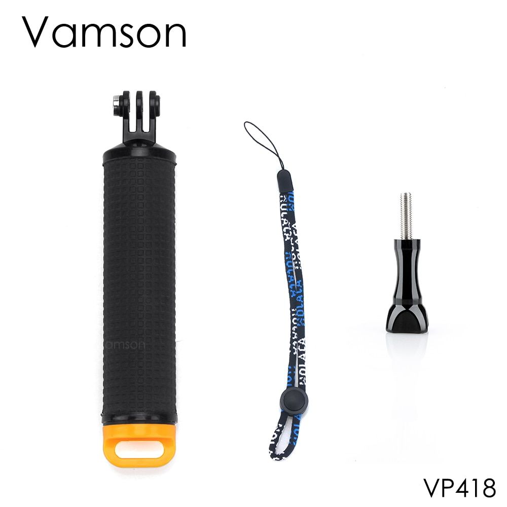 Vamson for go pro Hero 10 9 8 7 6 5 Black Waterproof Floating Hand Grip Buoyancy Rod Pole for DJI OSMO Action for XiaoYi 4K