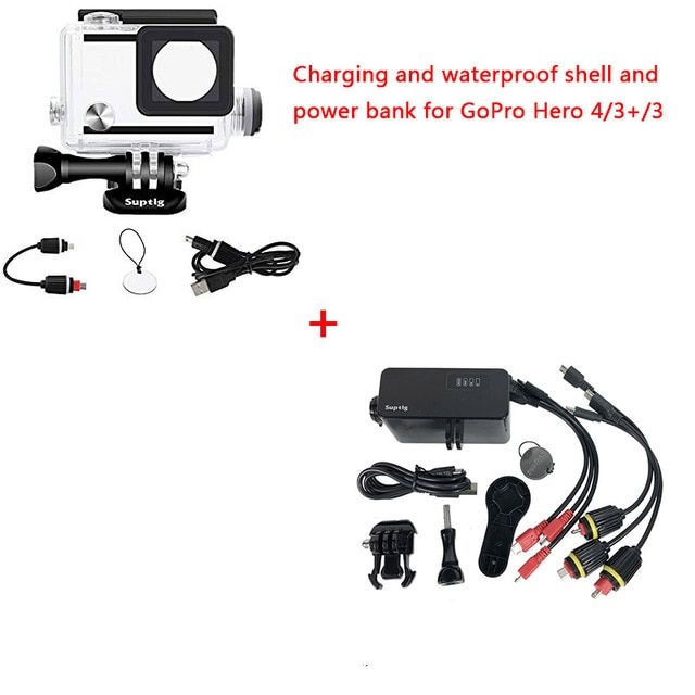 30M Waterproof 5200mAh  External  Bank for GoPro Hero 7/6/5/4/3+ XiaoYi 4K SJCAM Action Camera Accessories