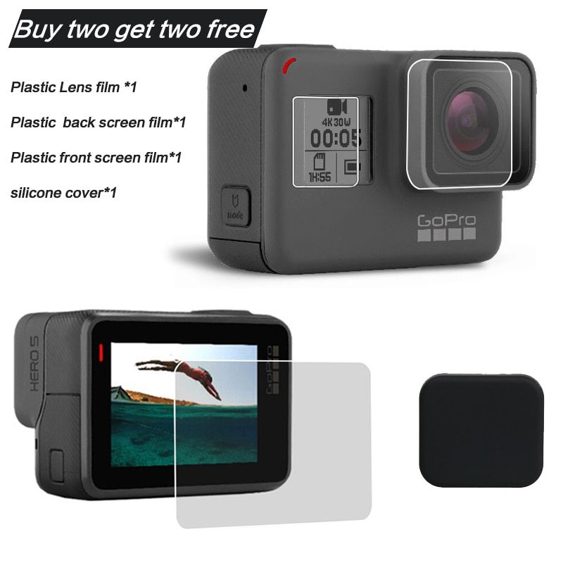Ted Glass Film LCD HD Screen Protector+Housing Lens Protector for GoPro HERO 7 6 5 Black Action Camera Accessories