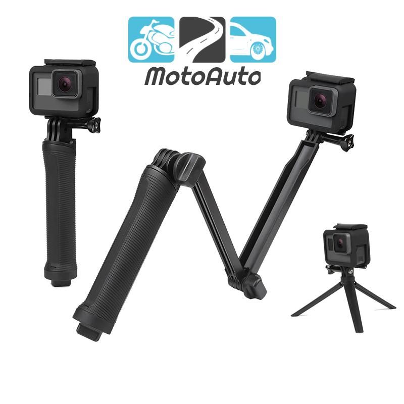 SHOOT GoPro Monopod 3 Way Grip Selfie Stick 3-way Mini Tripod For Gopro Hero 7 5 6 4 3 Multi-function Tripod Selfie Sticks For Gopro Accessories