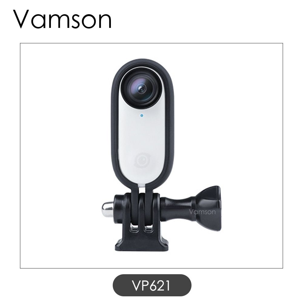 Vamson for Insta 360 Go 2 Accessories 1/4 Thread Stabilizer Adapter Black Protective Cover Frame Case for Insta360 Go 2 VP621