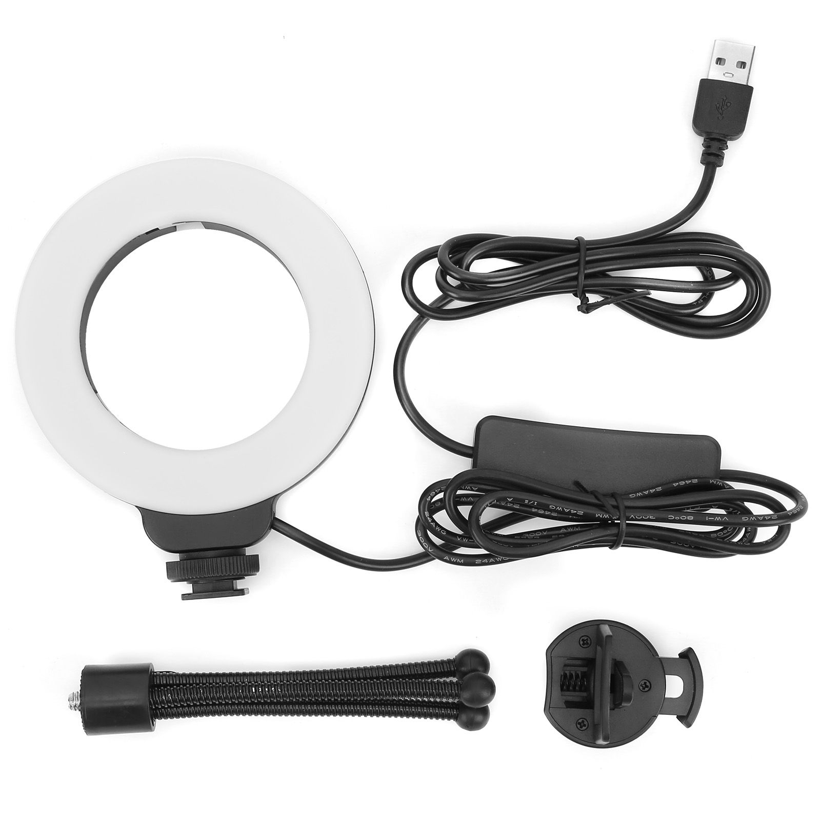 4in 48LEDs Ring Filled Clip Light Portable Mini Vlog Fill Lamp for Photography