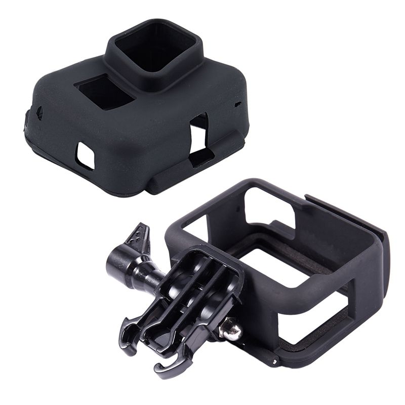 Plastic Protective Standard Border Frame Case for Gopro Hero 5 Black Action Camera & for Gopro Hero 5 Soft Silicone Case Cover Side Frame Protective Housing Case Black