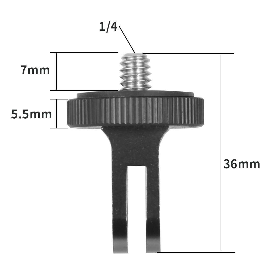Aluminum Alloy 1/4 inch Mini Tripod Adapter Mount for GoPro Hero 9 8 7 6 5 4 Black Sjcam M10 XiaoYi 4K Eken Go Pro Accessory