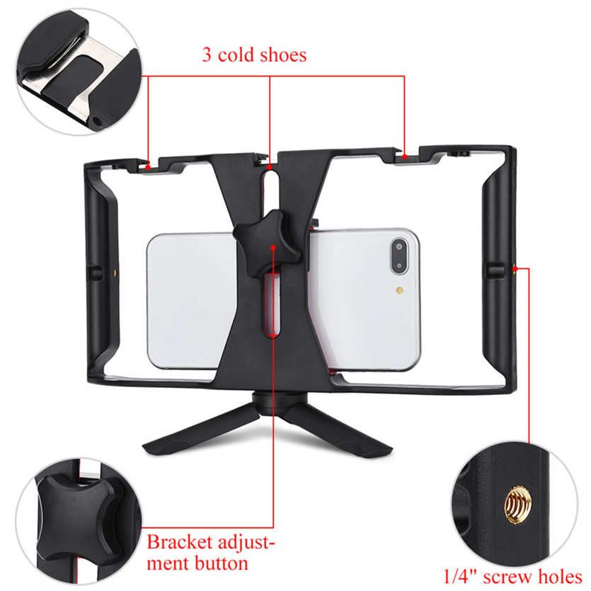 Dual Hanlde Adjustable Stabilizer Support Recording Rig w/ Tripod for