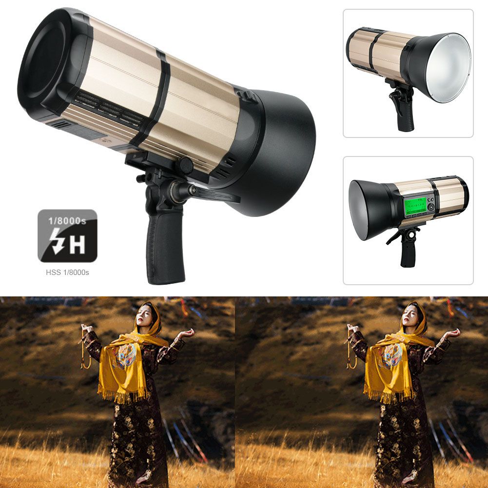 NiceFoto K8 800W 5000K GN103 HSS 1/8000s 2.4G Wireless Strobe Flash Portable Speedlite