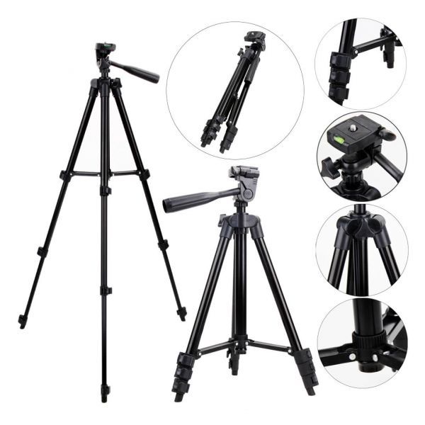 Tripod 380A DSLR Camera & Mobile Phone Stand -black
