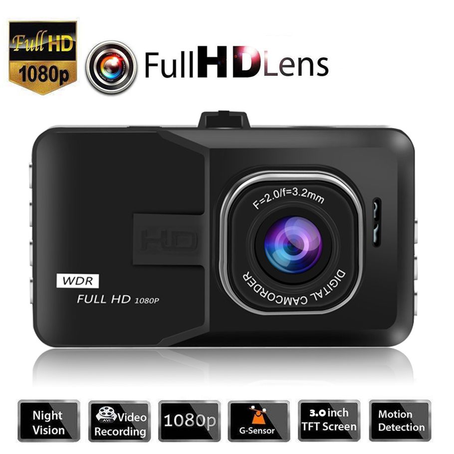 New 170° angle Car DVR Camera 1080P LCD Video Recorder Dash Camera 3 Inch Car Rearview Mirror Car Dvr Camera brand new and high quality