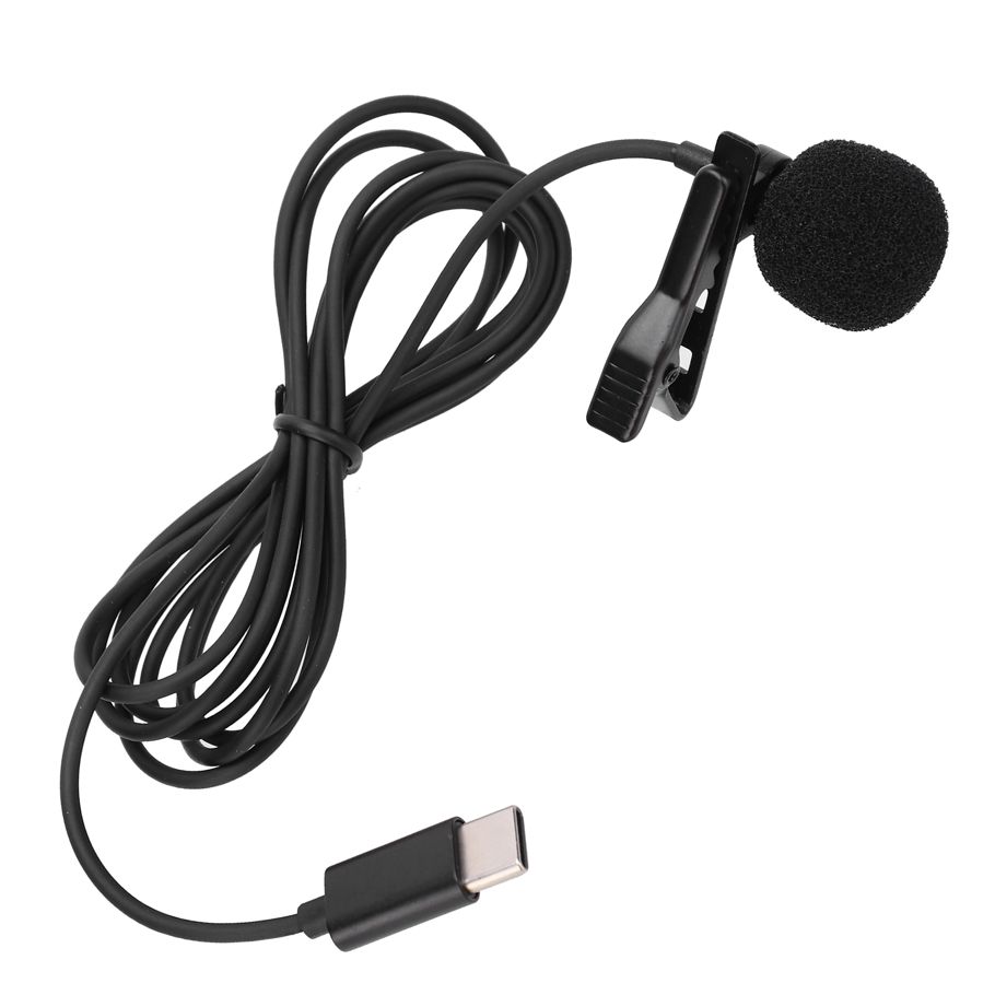 Universal Clip on Wired USB Type‑c Microphone Lavalier Lapel Mic for Cell Phone