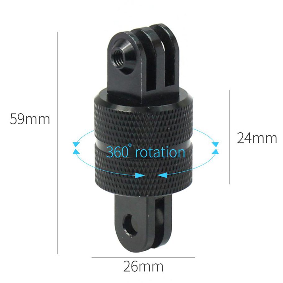 360 Degree Rotating Joint Connector Bracket w/ 90 Degree ElTripod Mount Screw Adapter for Gopro 9 8 Sjcam yi Action Cameras