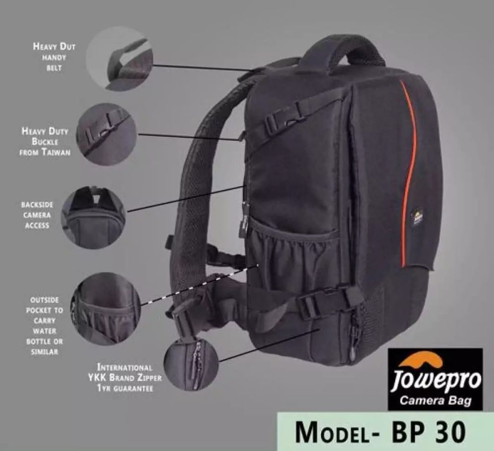 BP 30 - DSLR Camera Bag - Gray with free 2 item