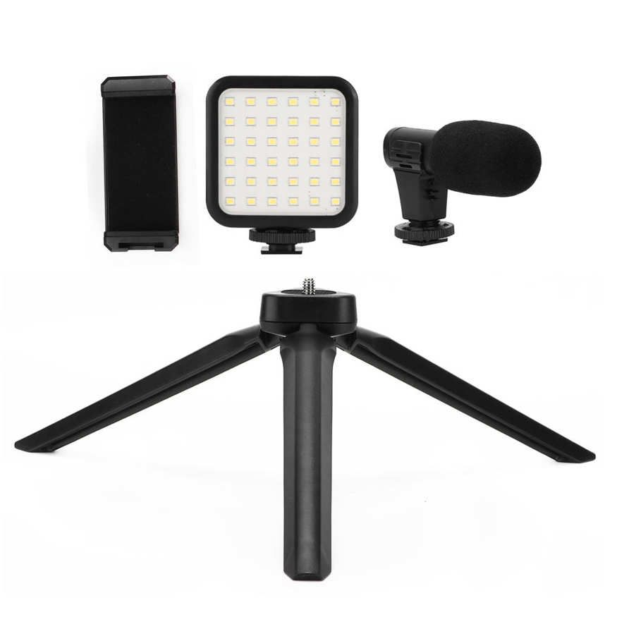 KIT‑07LM Video Kit with Tripod/Fill Light/Microphone for Recording