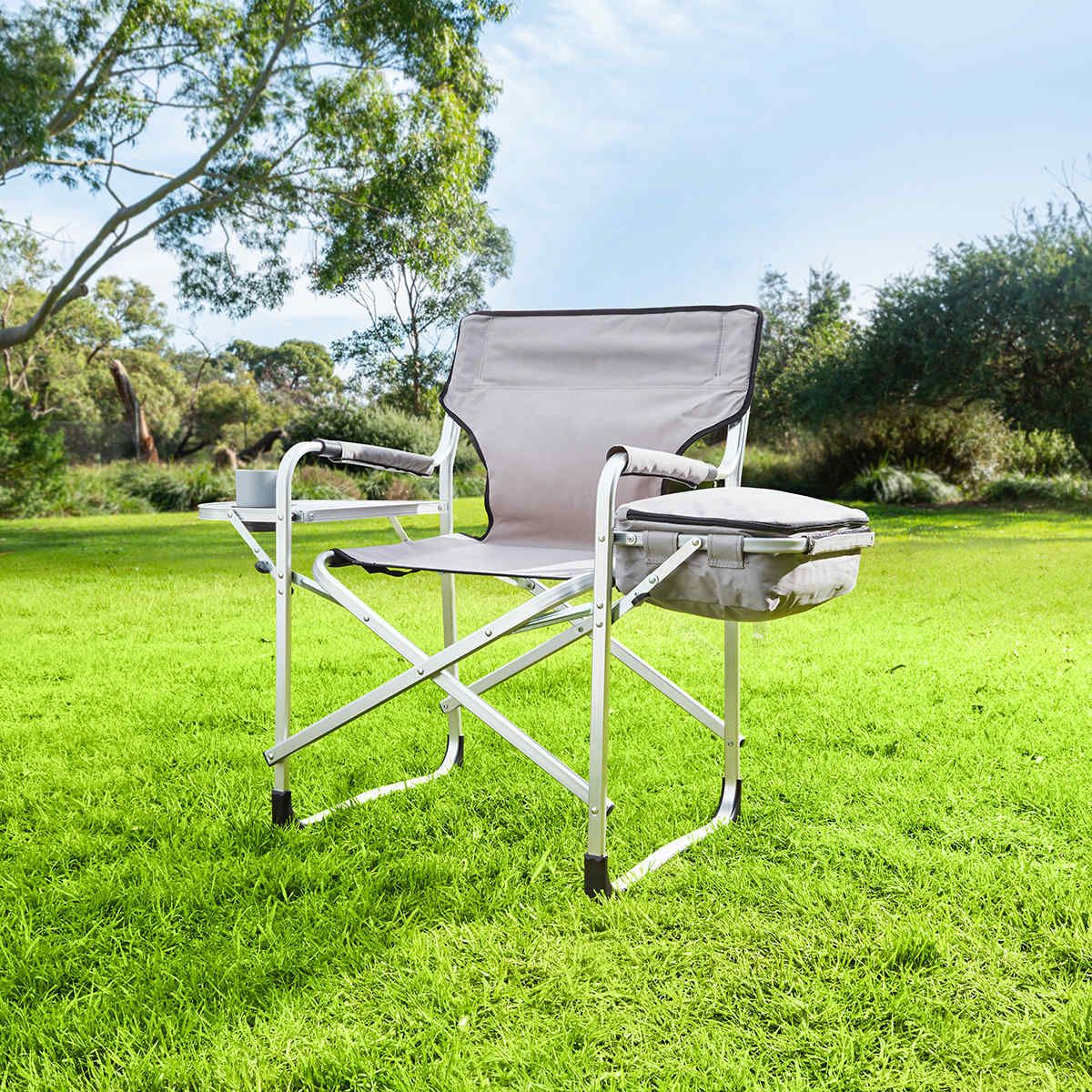 Aluminium Directors Chair with Table and Cooler Bag