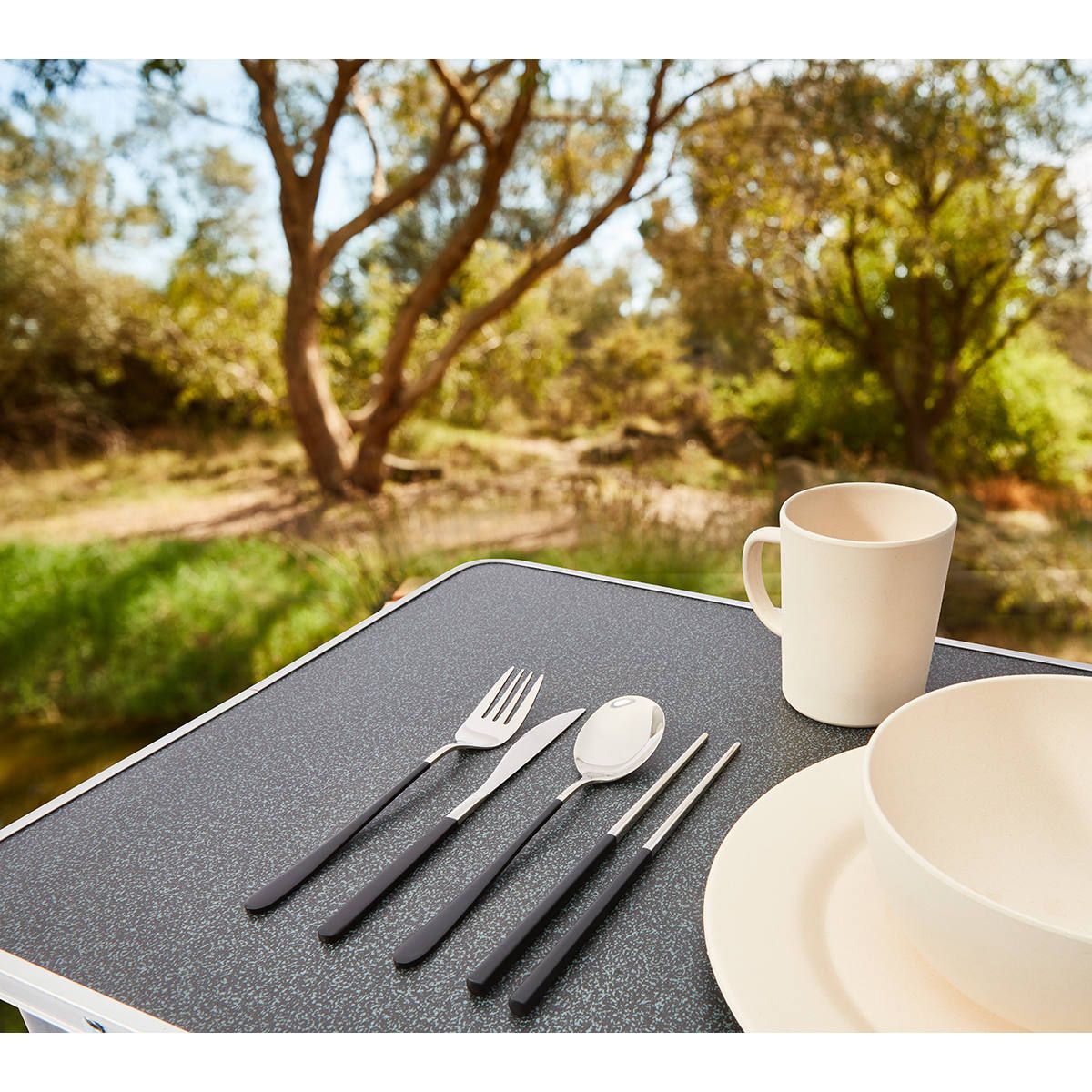 1 Person Stainless Steel Cutlery and Chopstick