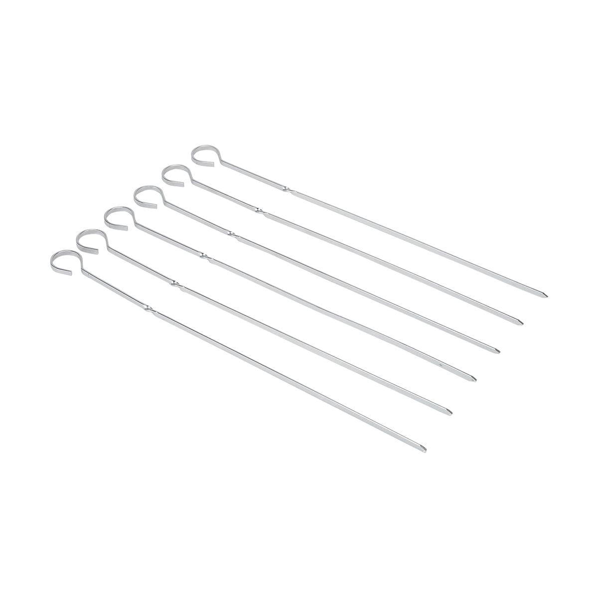 6 Pack BBQ Steel Skewers