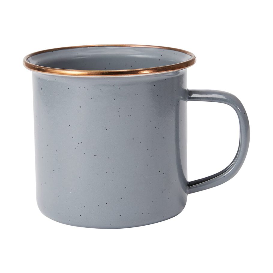 450ml Enamel Grey / Bronze Mug