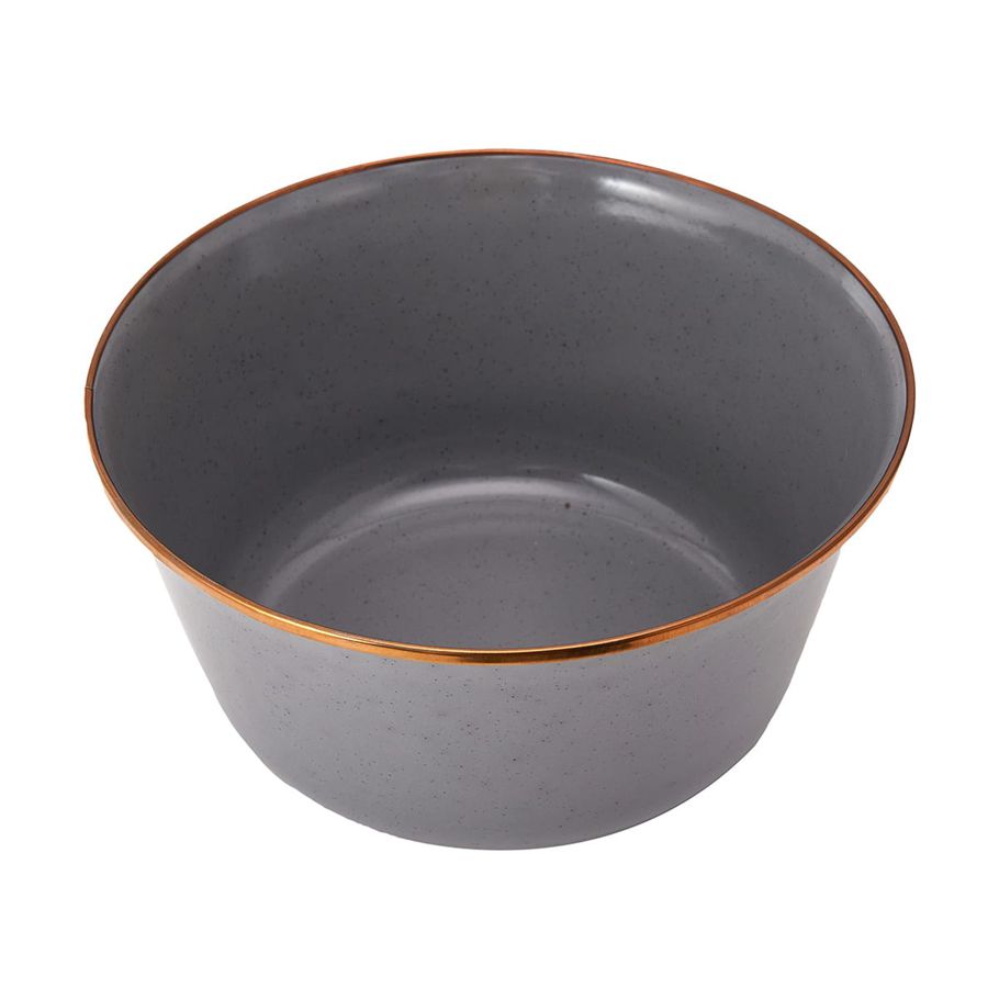 2.8L Enamel Bowl - Grey / Bronze
