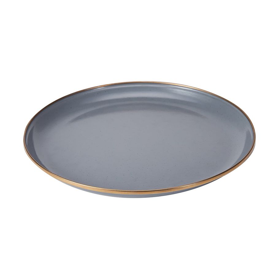 28cm Enamel Grey / Bronze Plate