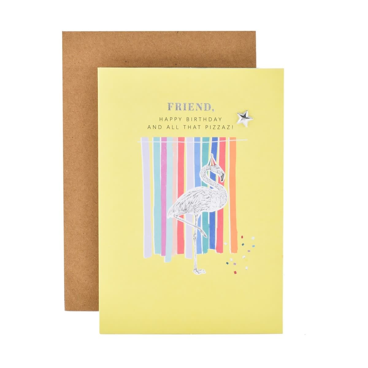 Hallmark Birthday Card - Flamingo Pizzaz