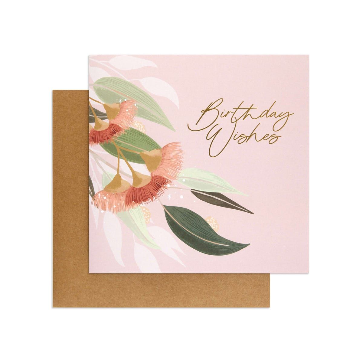 Hallmark Birthday Card - Australian Spirit Among The Gum Trees Pink