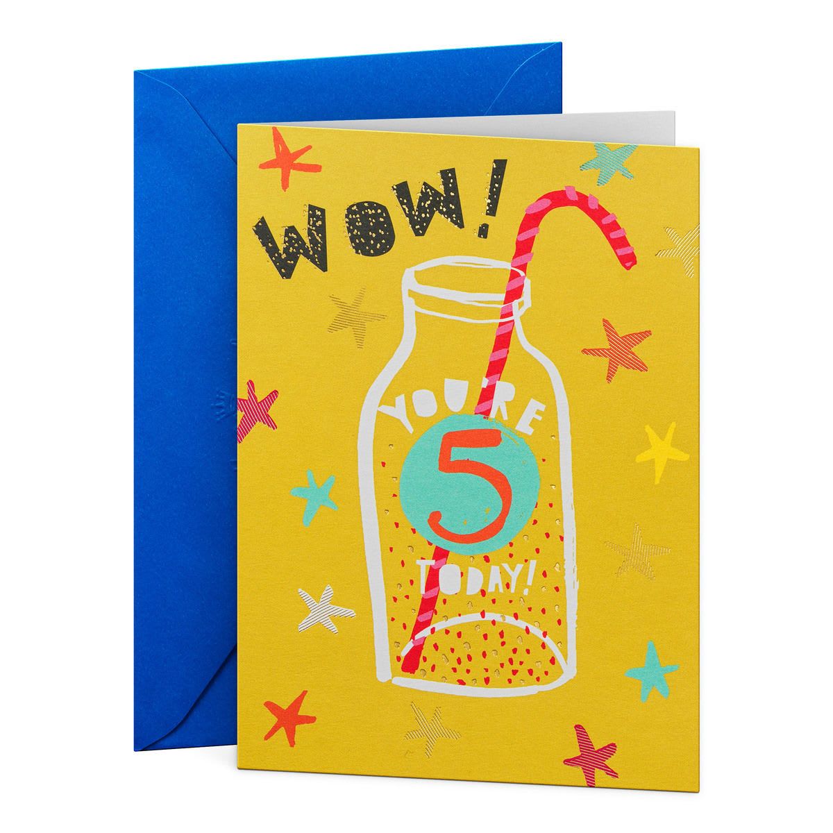 Hallmark Birthday Card for Kids Age 5 - Wow